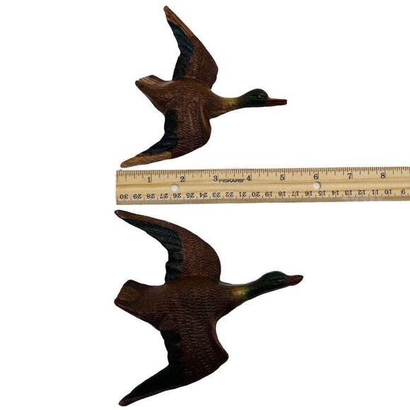 Vintage Wall Decor Geese In Flight by Syroco MCM USA Faux Wood Grain Small - Picture 10 of 10